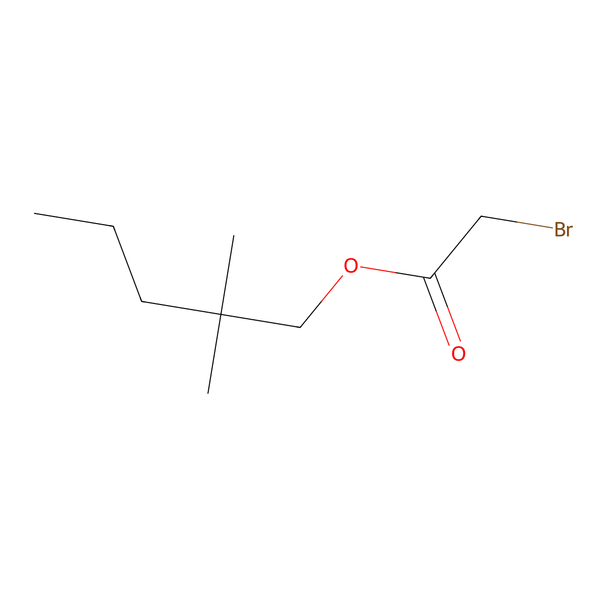 2,2-Dimethylpentyl 2-bromoacetate molecular structure, CAS 5458-22-0