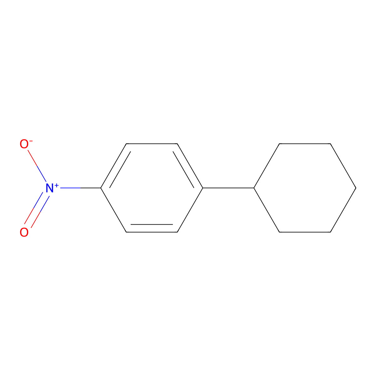 1-Cyclohexyl-4-nitrobenzene molecular structure, CAS 5458-48-0