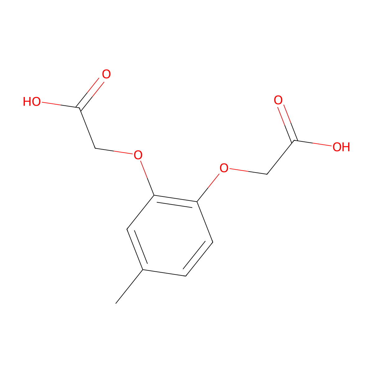 Acetic acid, 2,2'-[(4-methyl-1,2-phenylene)bis(oxy)]bis- molecular structure, CAS 5458-76-4