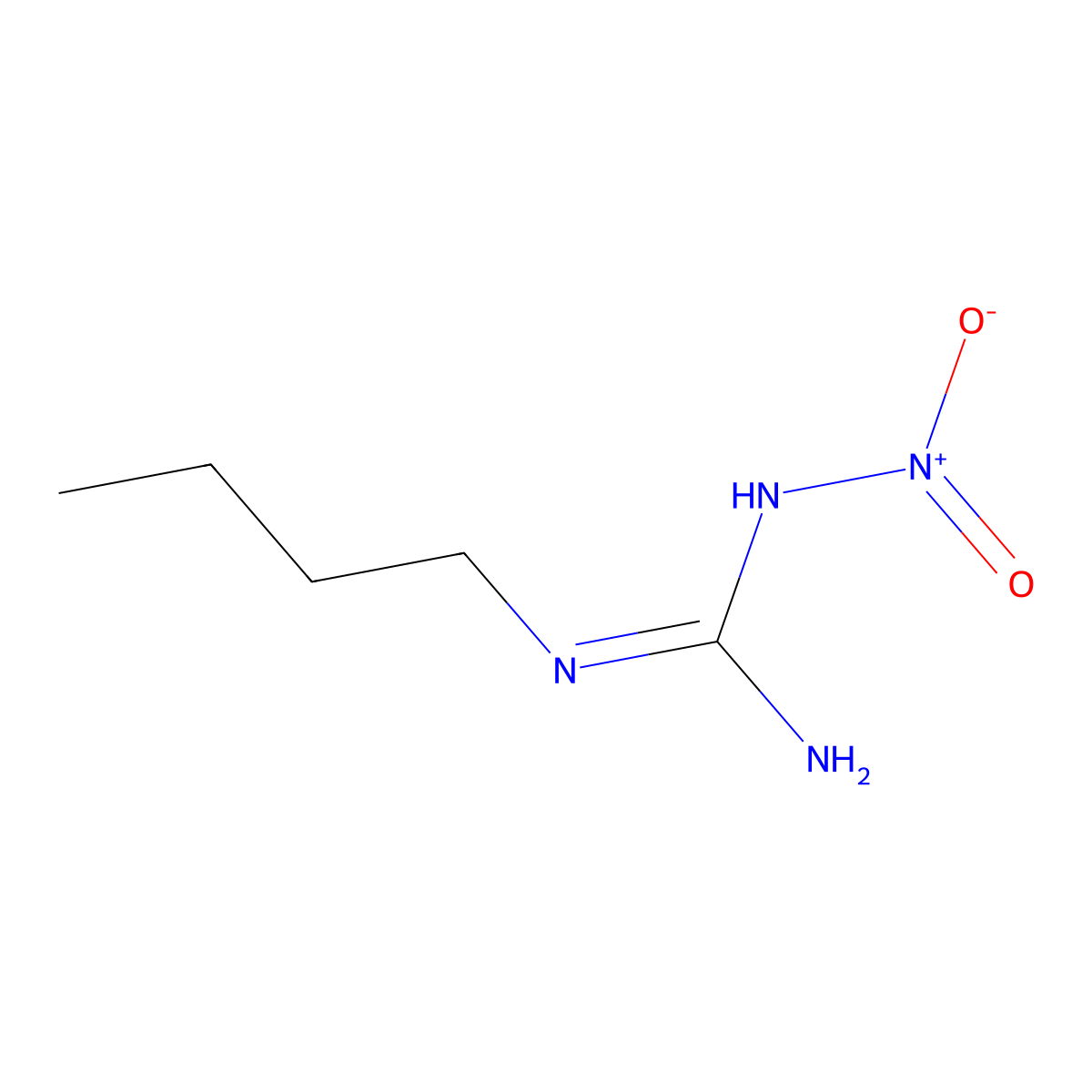 N-Butyl-N'-nitroguanidine molecular structure, CAS 5458-83-3