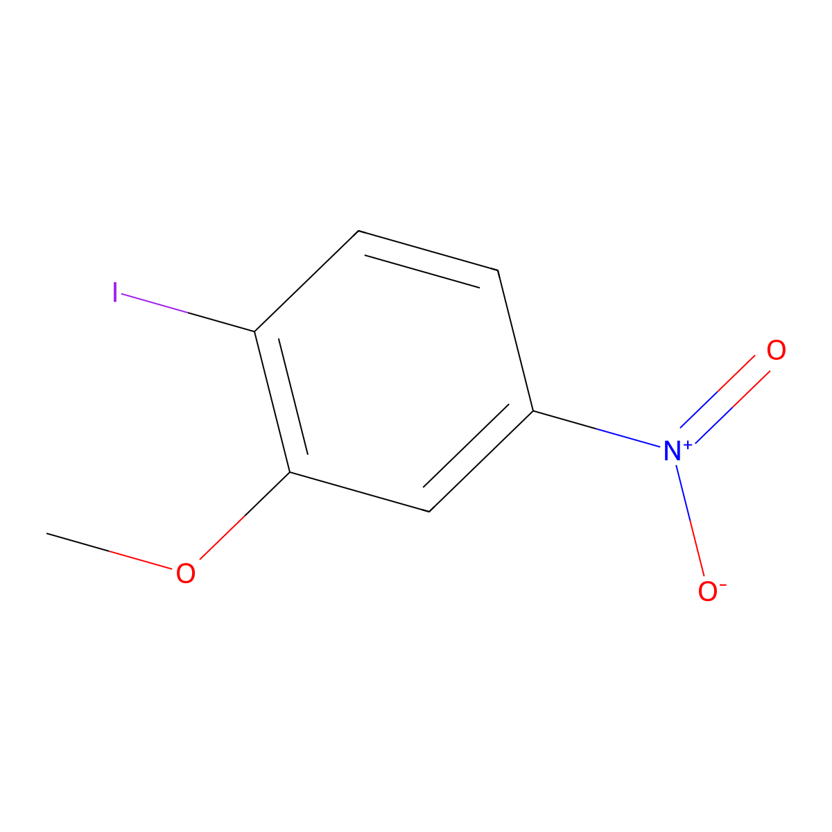1-Iodo-2-methoxy-4-nitrobenzene molecular structure, CAS 5458-84-4