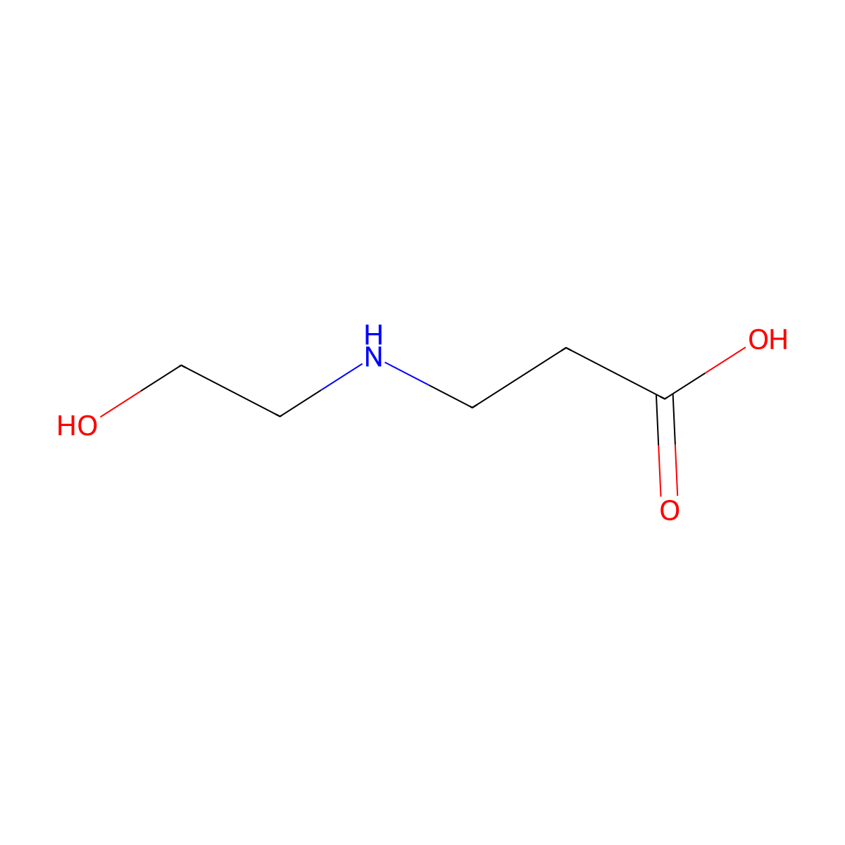 N-(2-hydroxyethyl)-beta-alanine molecular structure, CAS 5458-99-1
