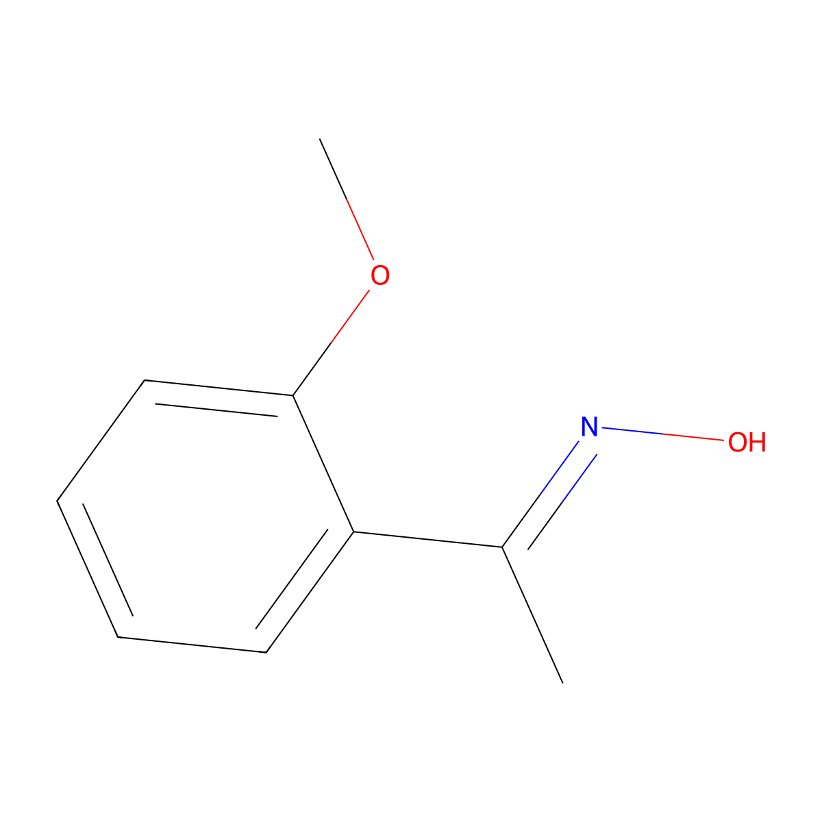 1-(2-Methoxyphenyl)ethan-1-one oxime molecular structure, CAS 54582-21-7