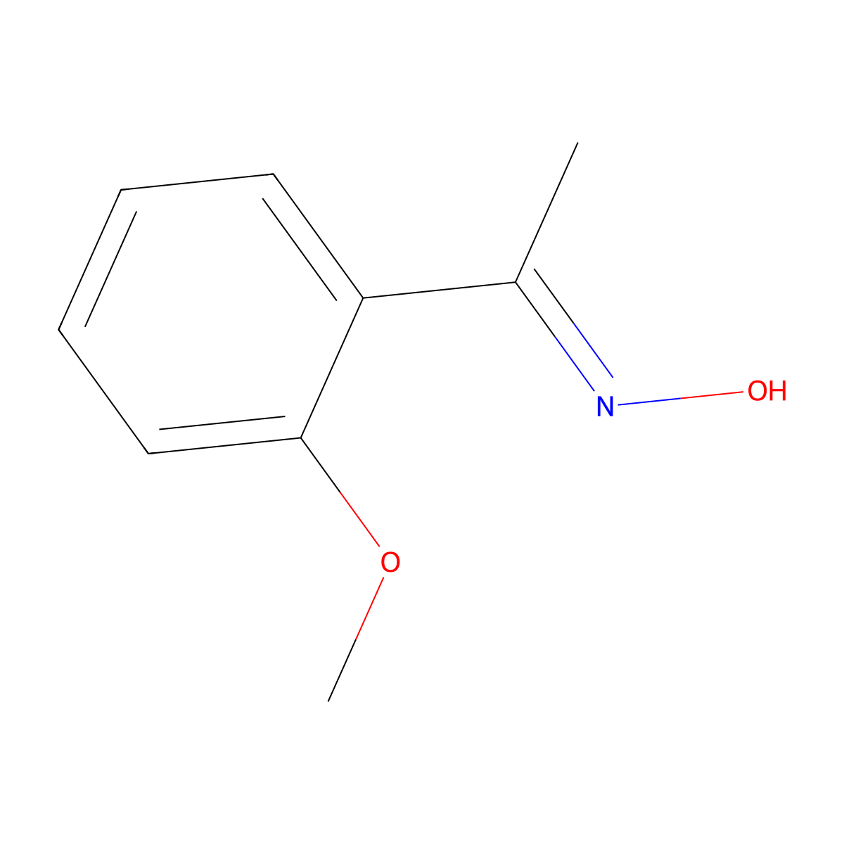 1-(2-Methoxyphenyl)ethan-1-one oxime molecular structure, CAS 54582-21-7