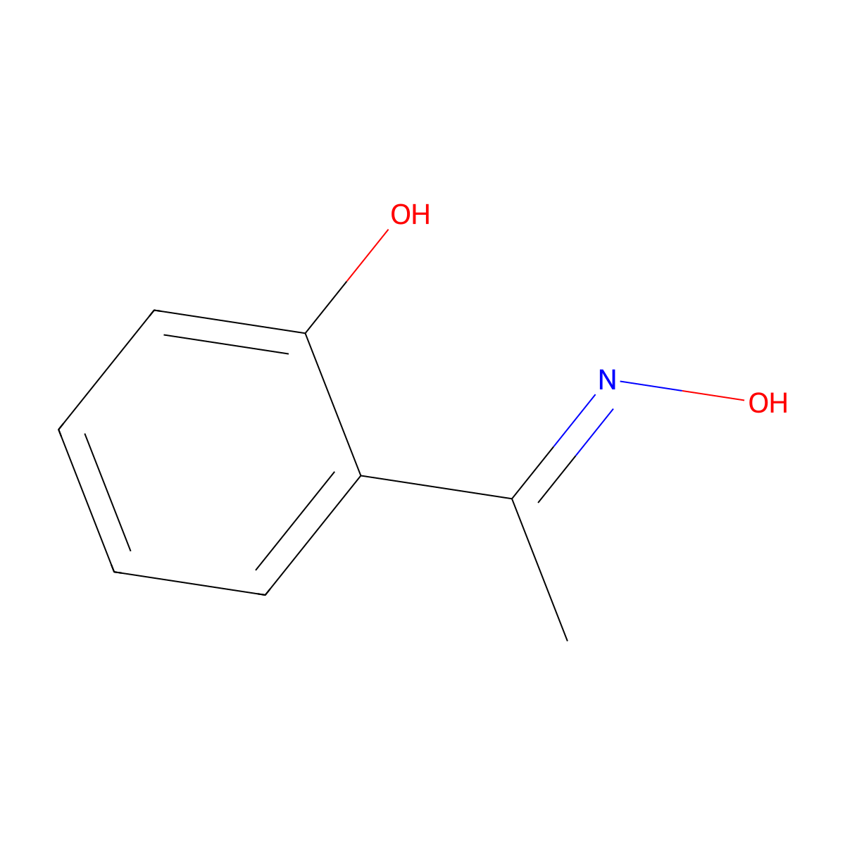 2-[1-(Hydroxyimino)ethyl]phenol molecular structure, CAS 54582-29-5