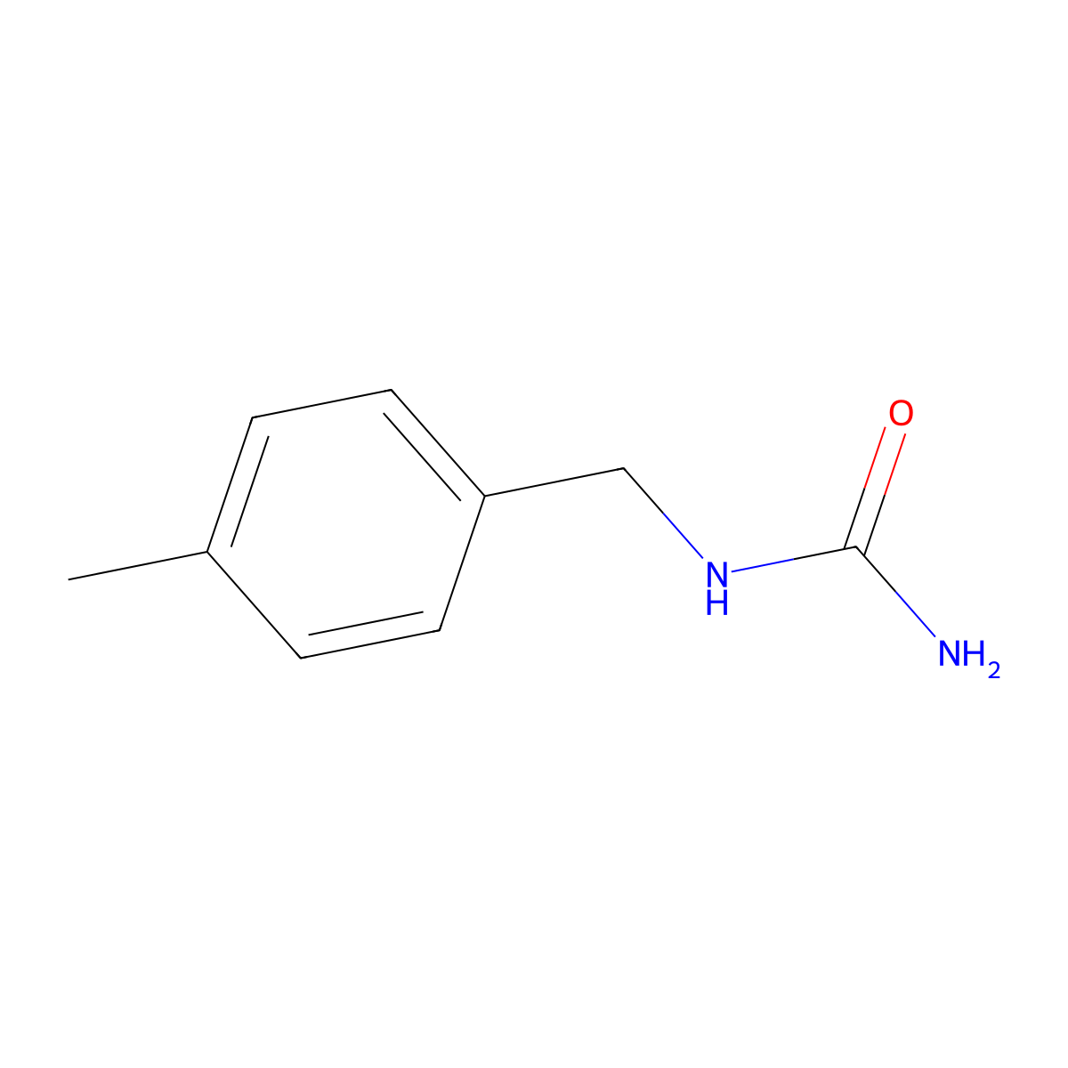 N-(4-methylbenzyl)urea molecular structure, CAS 54582-34-2