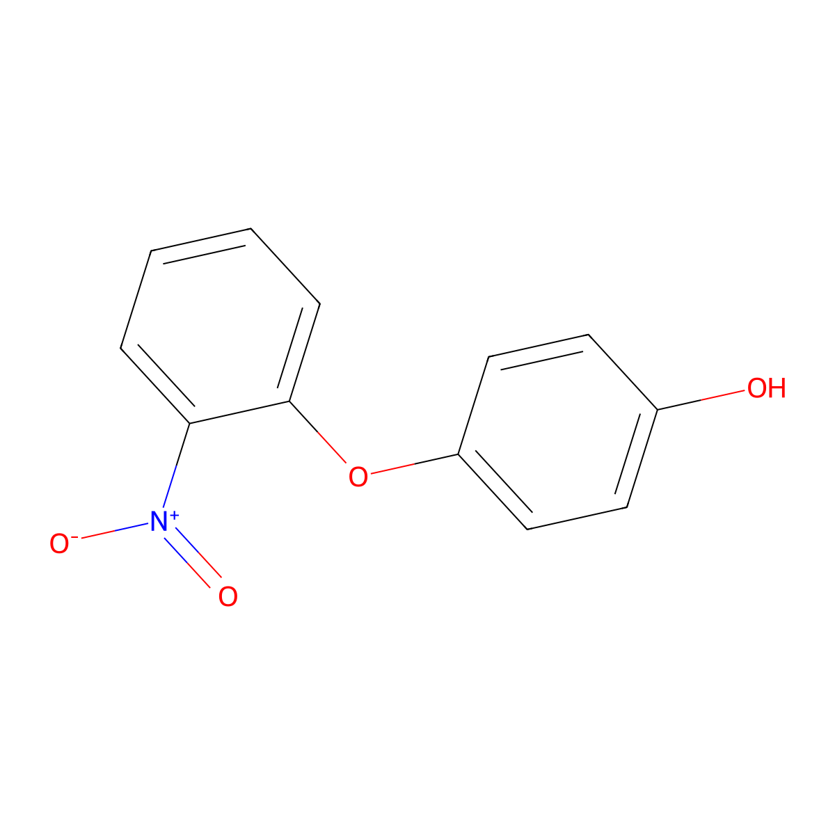 4-(2-Nitrophenoxy)phenol molecular structure, CAS 54582-58-0