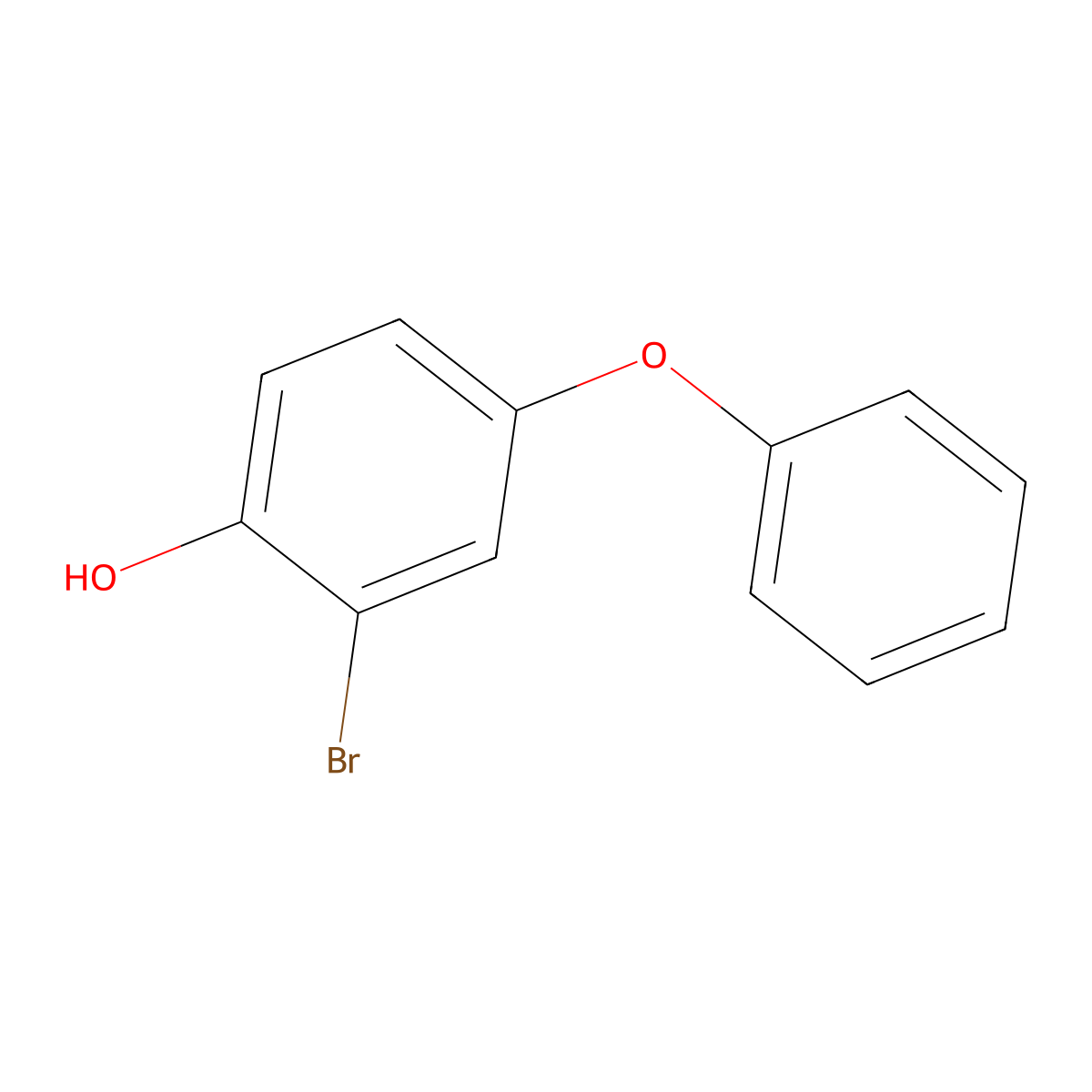 2-Bromo-4-phenoxyphenol molecular structure, CAS 54582-60-4