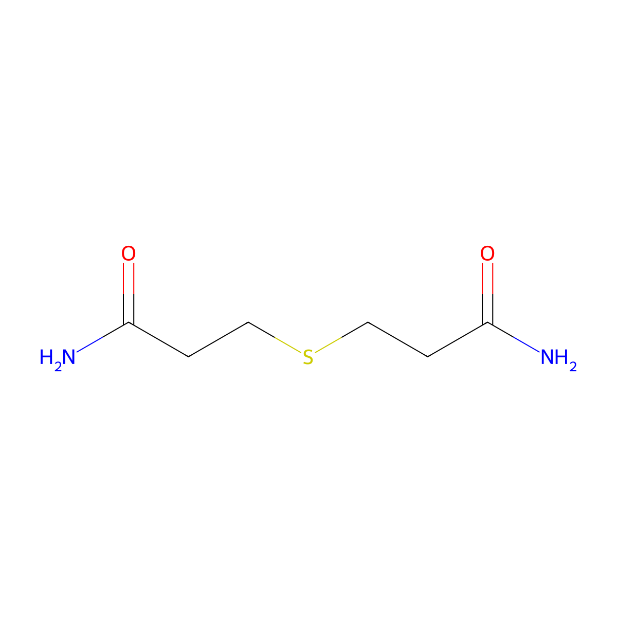 3,3'-Thiodipropionamide molecular structure, CAS 5459-10-9