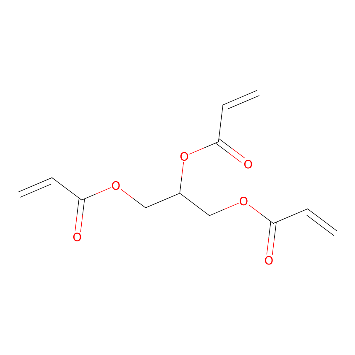2-Propenoic acid, 1,1',1''-(1,2,3-propanetriyl) ester molecular structure, CAS 5459-38-1