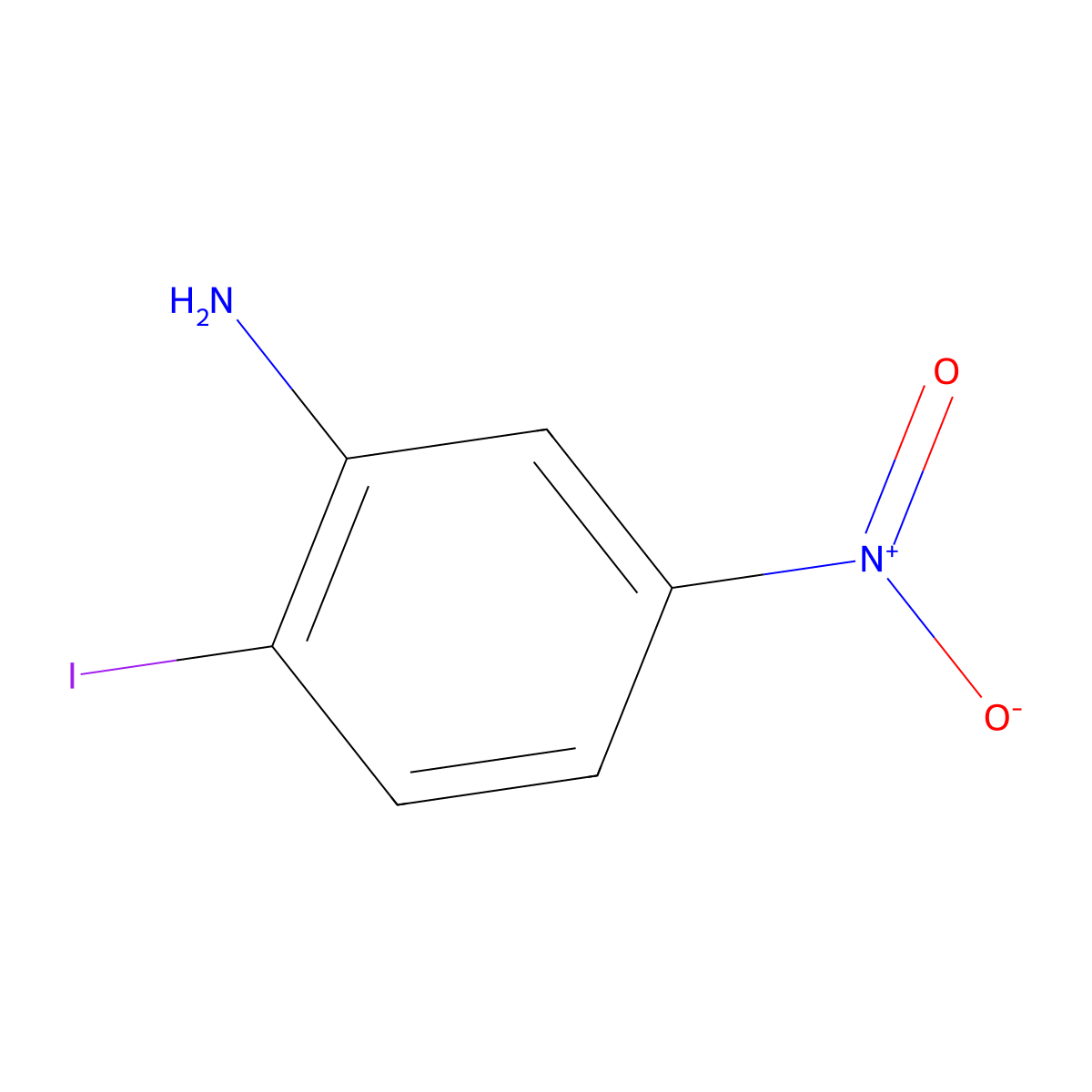 2-Iodo-5-nitroaniline molecular structure, CAS 5459-50-7