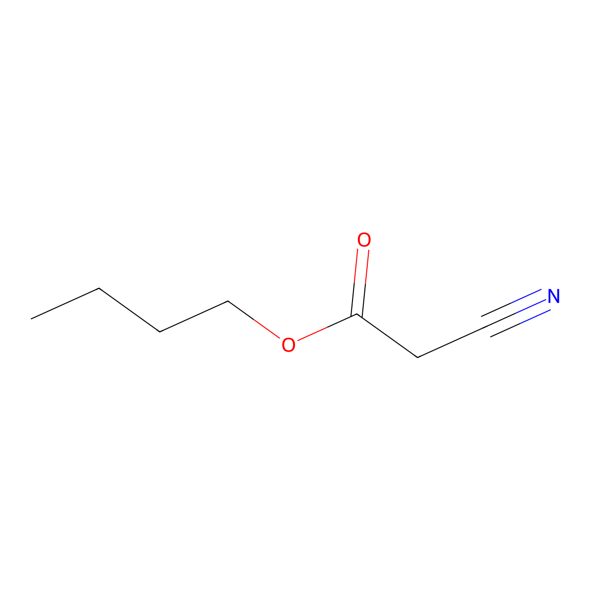 Butyl cyanoacetate molecular structure, CAS 5459-58-5