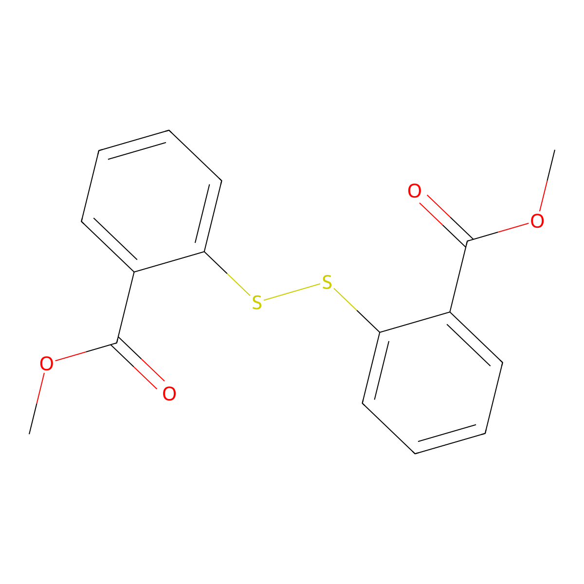 Dimethyl 2,2'-dithiobisbenzoate molecular structure, CAS 5459-63-2