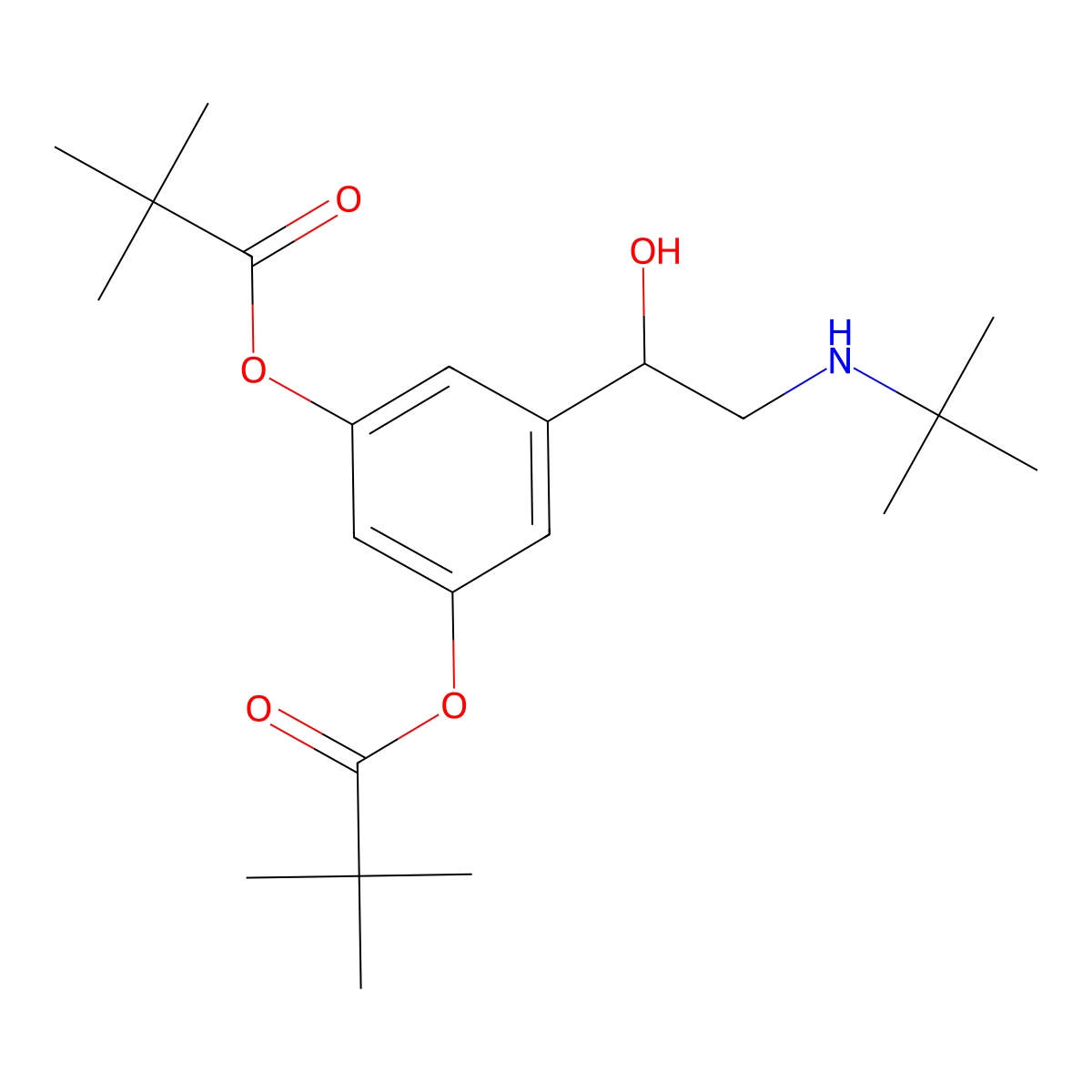 Divabuterol molecular structure, CAS 54592-27-7