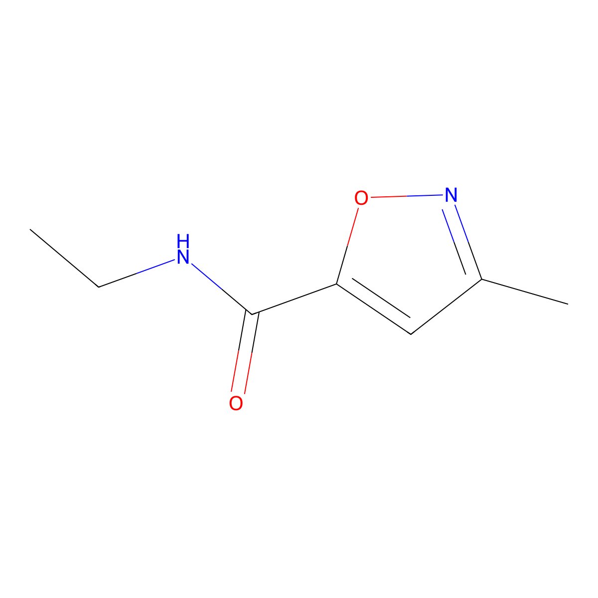 N-Ethyl-3-methylisoxazole-5-carboxamide molecular structure, CAS 54593-29-2