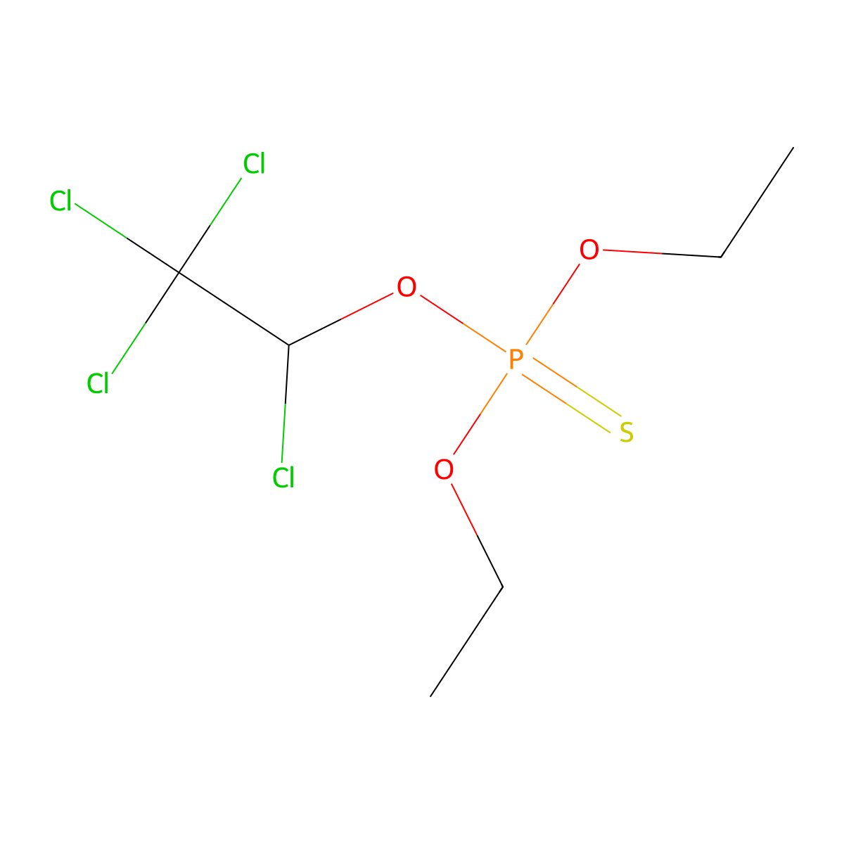 Chlorethoxyfos molecular structure, CAS 54593-83-8