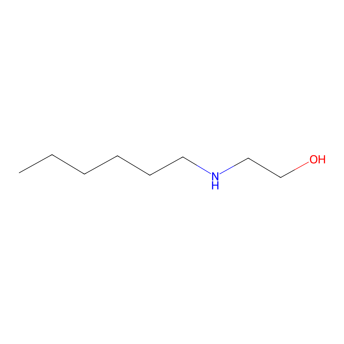 2-(Hexylamino)ethanol molecular structure, CAS 54596-69-9