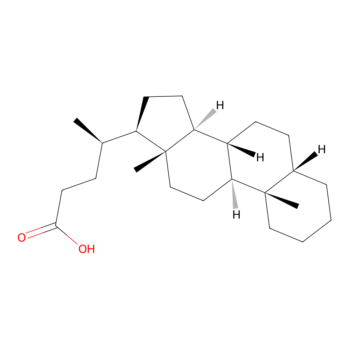 Ursocholanic Acid molecular structure, CAS 546-18-9