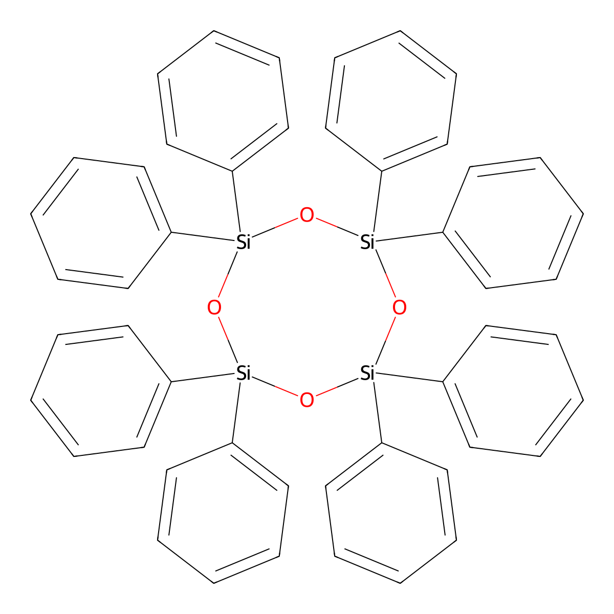 Octaphenylcyclotetrasiloxane molecular structure, CAS 546-56-5