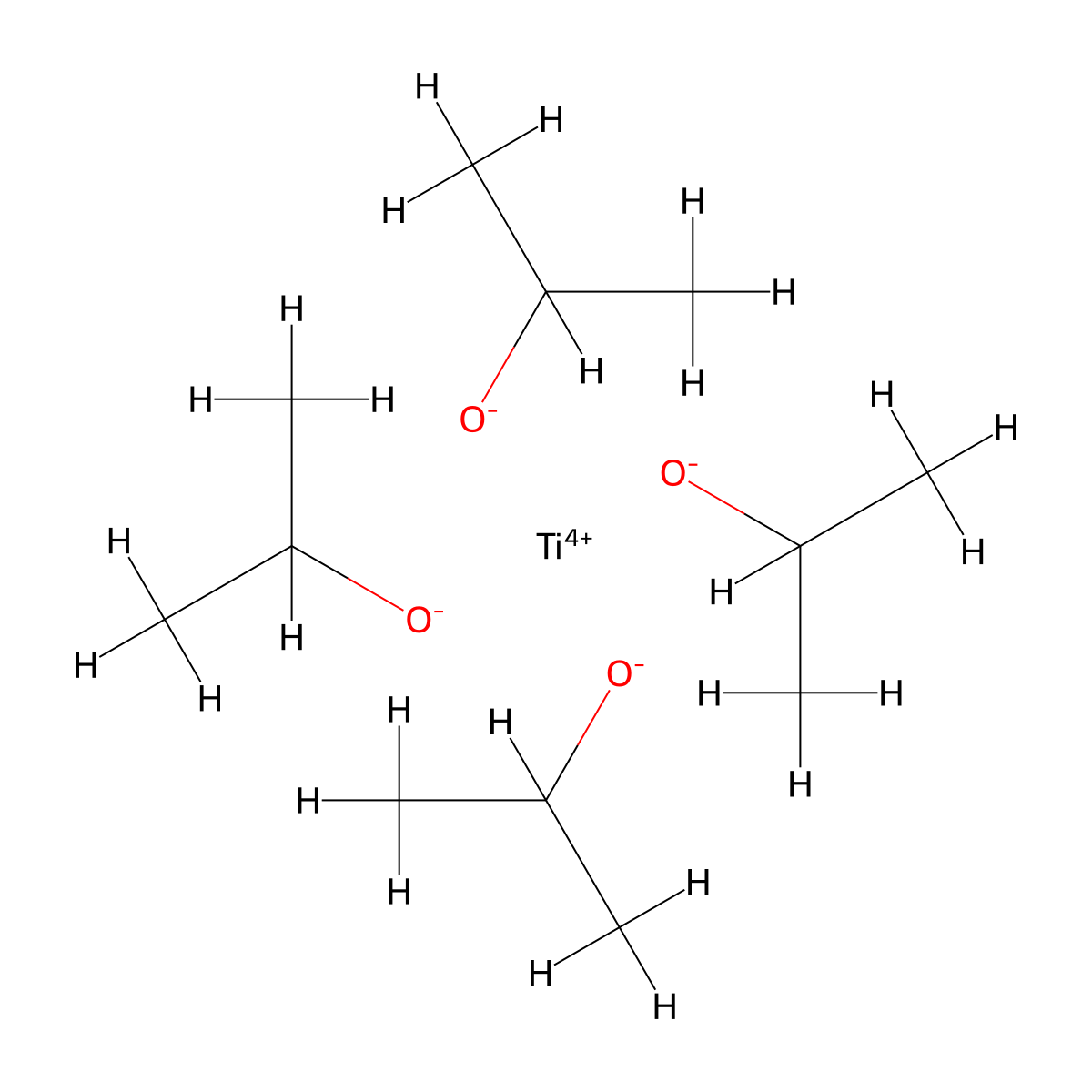Titanium isopropoxide molecular structure, CAS 546-68-9
