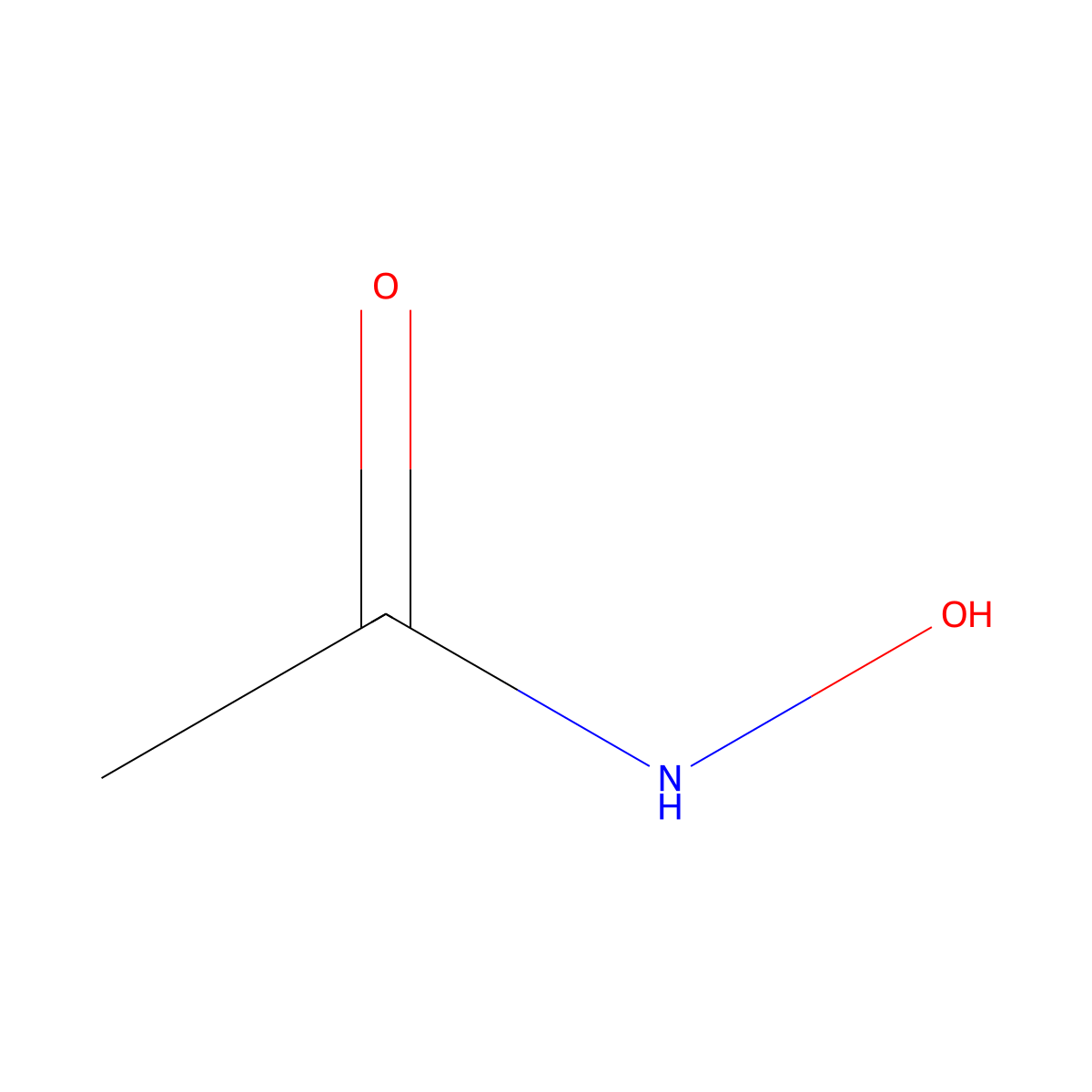 Acetohydroxamic Acid molecular structure, CAS 546-88-3