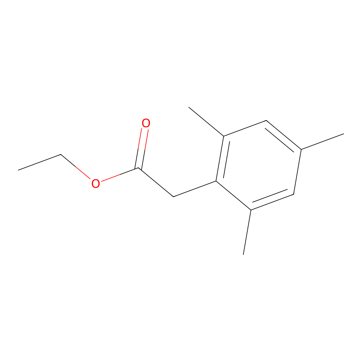 Ethyl mesitylacetate molecular structure, CAS 5460-08-2