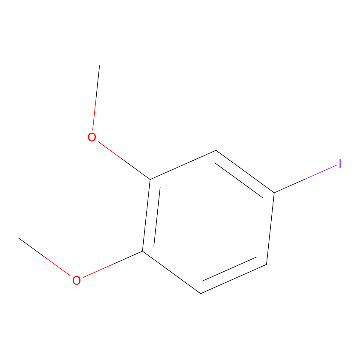 4-Iodo-1,2-dimethoxybenzene molecular structure, CAS 5460-32-2