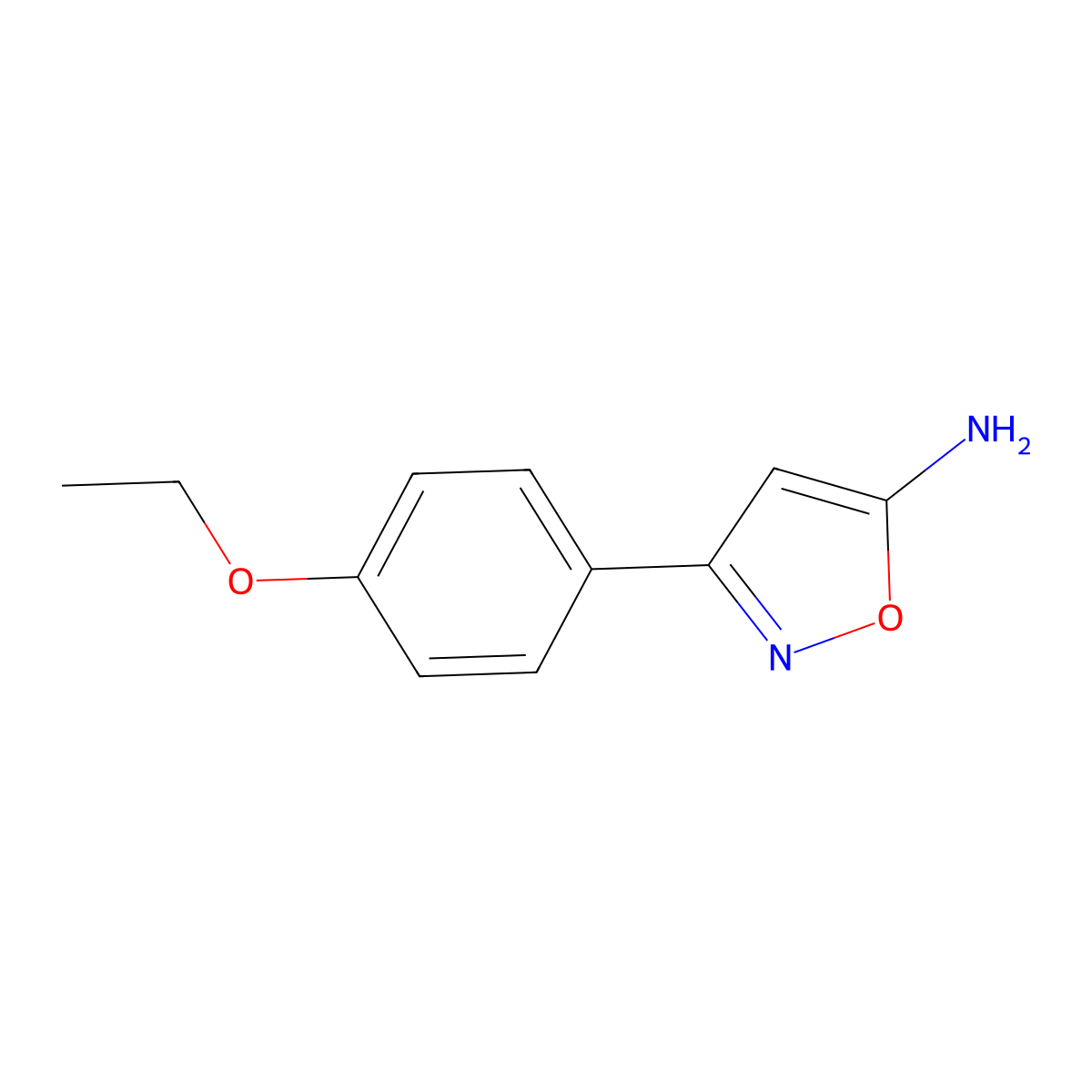 3-(4-Ethoxyphenyl)-1,2-oxazol-5-amine molecular structure, CAS 54606-18-7