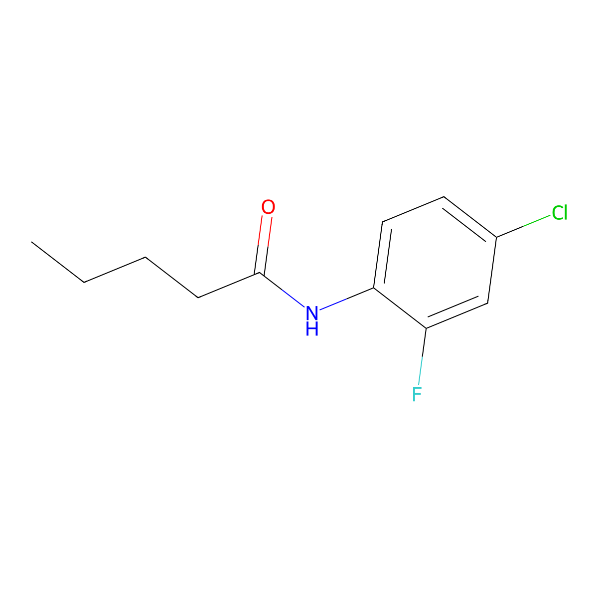 N-(4-chloro-2-fluorophenyl)pentanamide molecular structure, CAS 546063-63-2