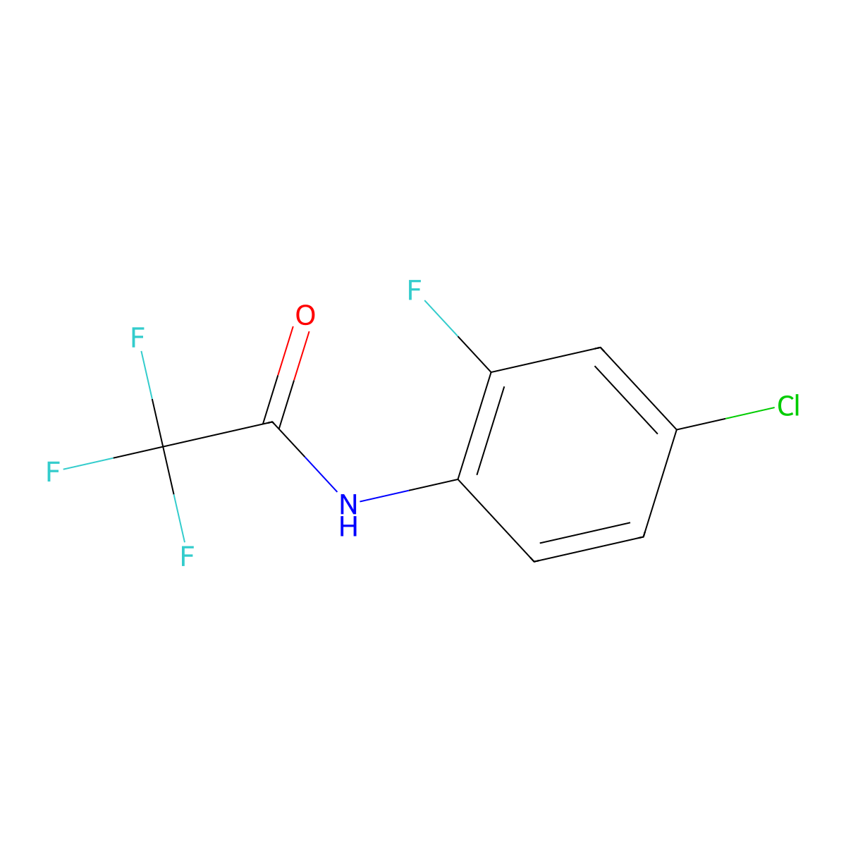 N-(4-chloro-2-fluorophenyl)-2,2,2-trifluoroacetamide molecular structure, CAS 546063-96-1