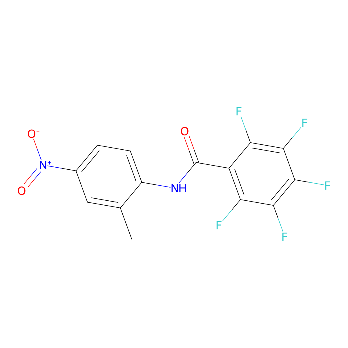 2,3,4,5,6-pentafluoro-N-(2-methyl-4-nitrophenyl)benzamide molecular structure, CAS 546064-38-4