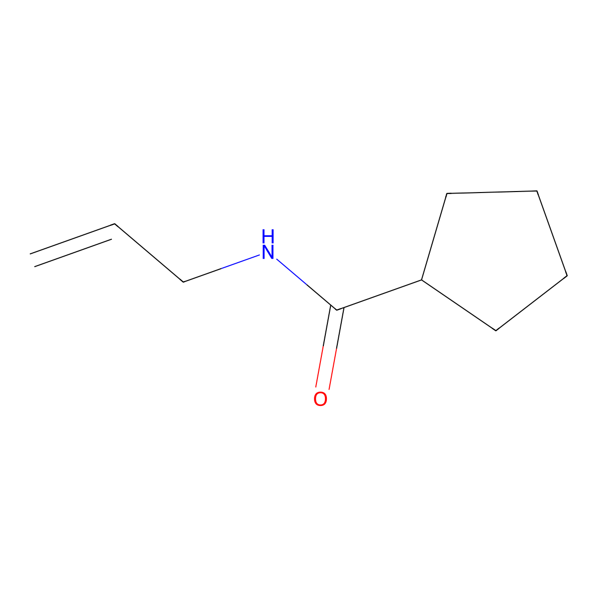 N-prop-2-enylcyclopentanecarboxamide molecular structure, CAS 546064-70-4