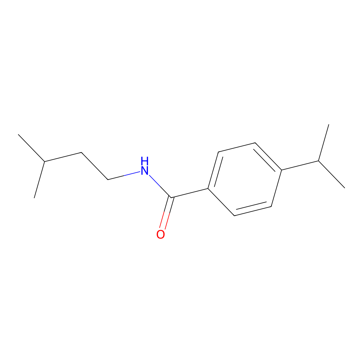 N-(3-methylbutyl)-4-propan-2-ylbenzamide molecular structure, CAS 546065-15-0