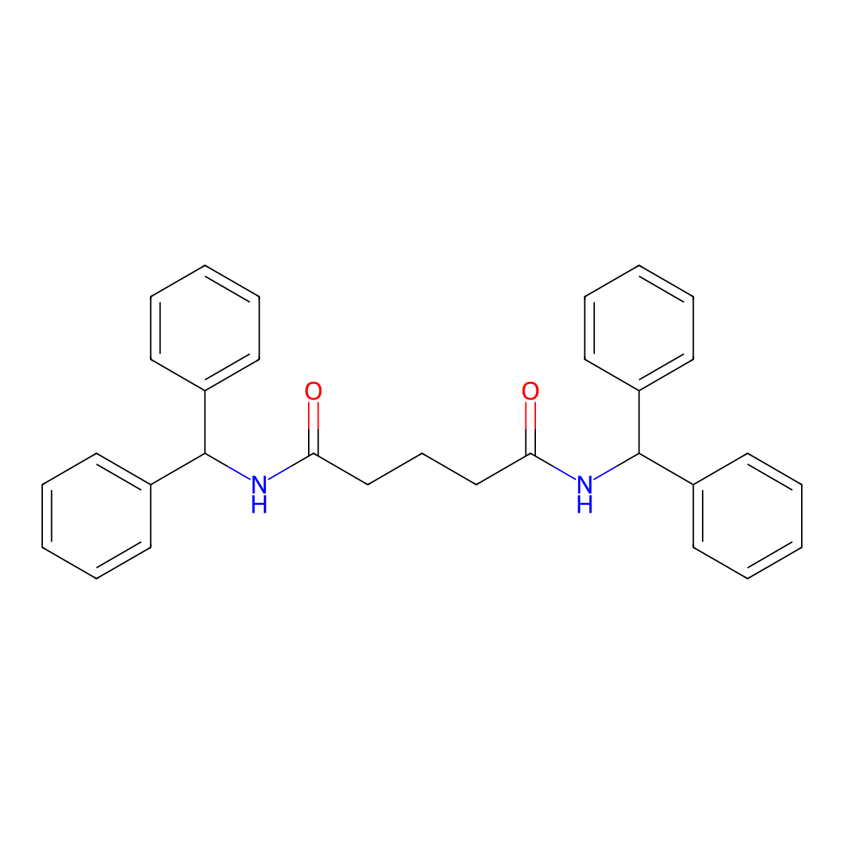 N,N'-dibenzhydrylpentanediamide molecular structure, CAS 546066-86-8