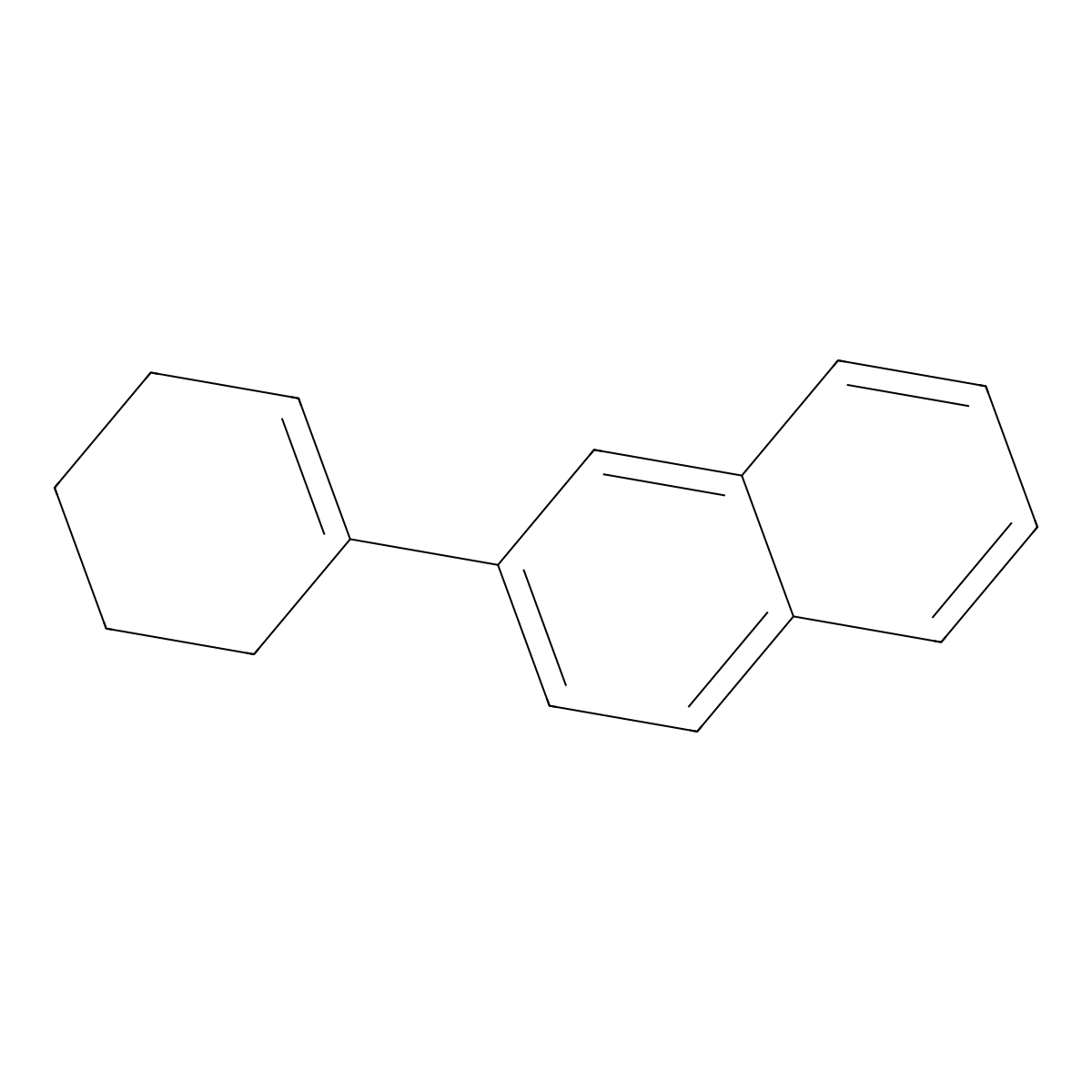 Naphthalene, 2-(1-cyclohexen-1-yl)- molecular structure, CAS 54607-03-3