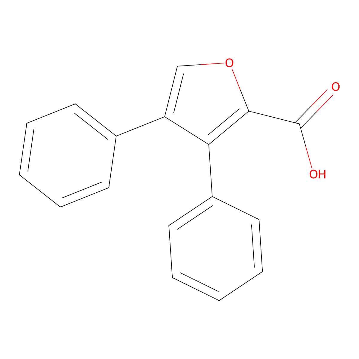 3,4-Diphenyl-2-furoic acid molecular structure, CAS 54607-64-6