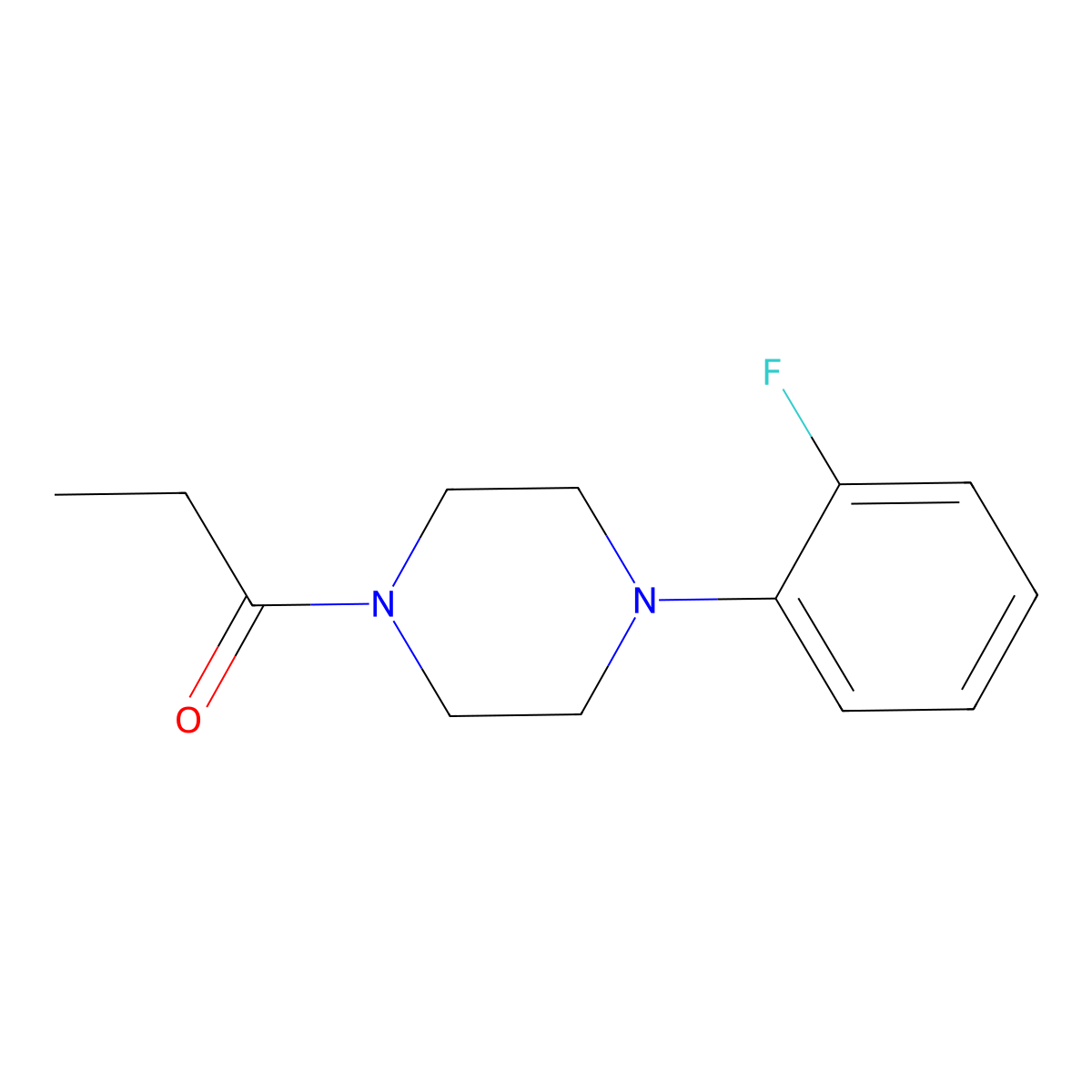 1-[4-(2-Fluorophenyl)piperazin-1-yl]propan-1-one molecular structure, CAS 546070-41-1