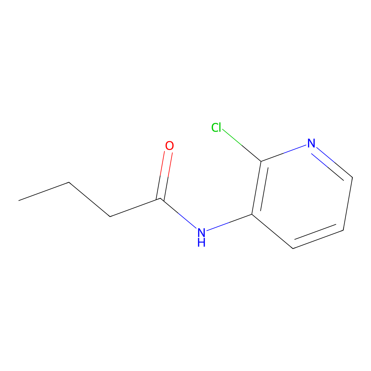 N-(2-chloropyridin-3-yl)butanamide molecular structure, CAS 546070-44-4