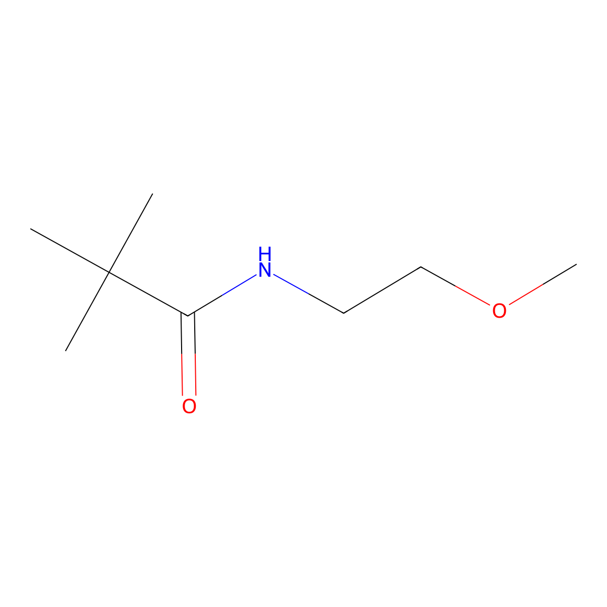 N-(2-methoxyethyl)-2,2-dimethylpropanamide molecular structure, CAS 546070-83-1