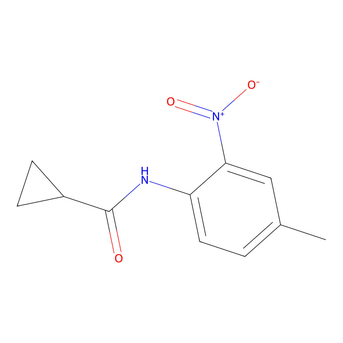N-(4-methyl-2-nitrophenyl)cyclopropanecarboxamide molecular structure, CAS 546071-42-5