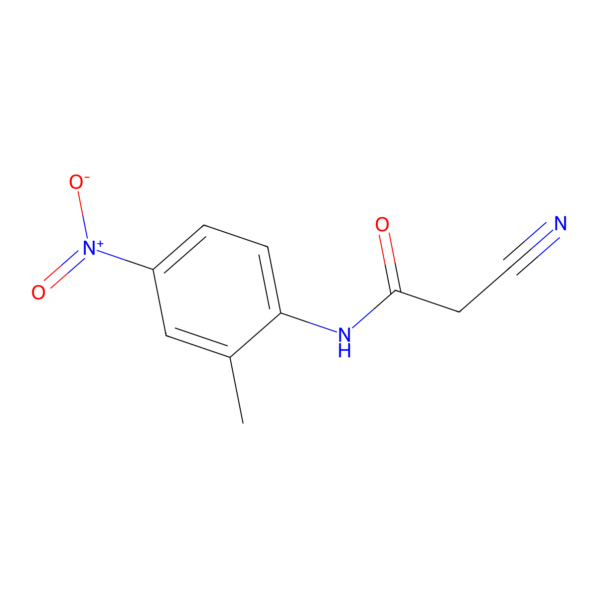 2-cyano-N-(2-methyl-4-nitrophenyl)acetamide molecular structure, CAS 546071-63-0