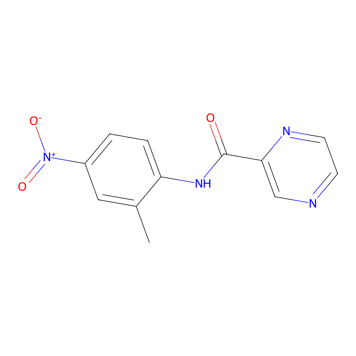 N-(2-methyl-4-nitrophenyl)pyrazine-2-carboxamide molecular structure, CAS 546072-02-0