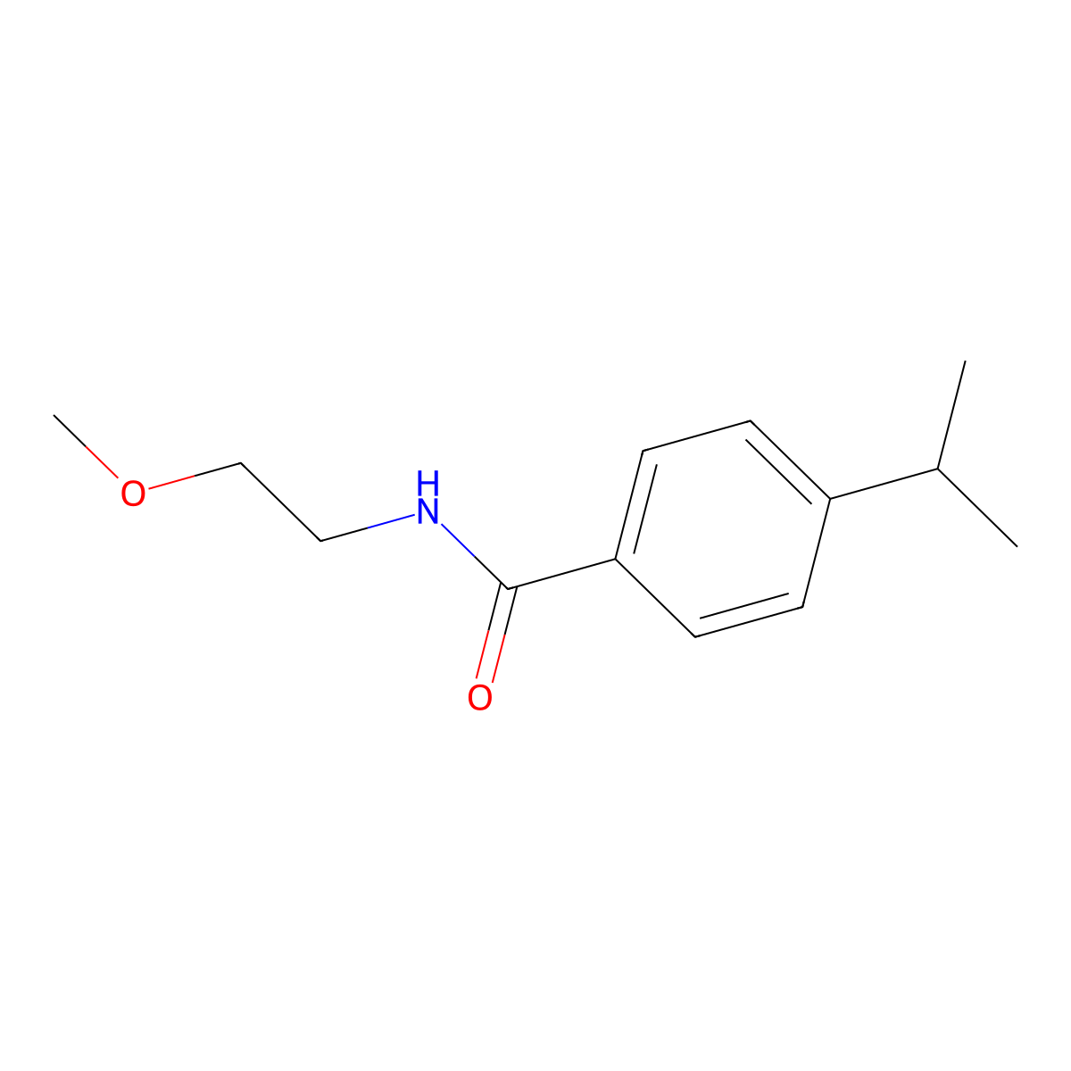 N-(2-methoxyethyl)-4-(propan-2-yl)benzamide molecular structure, CAS 546072-31-5