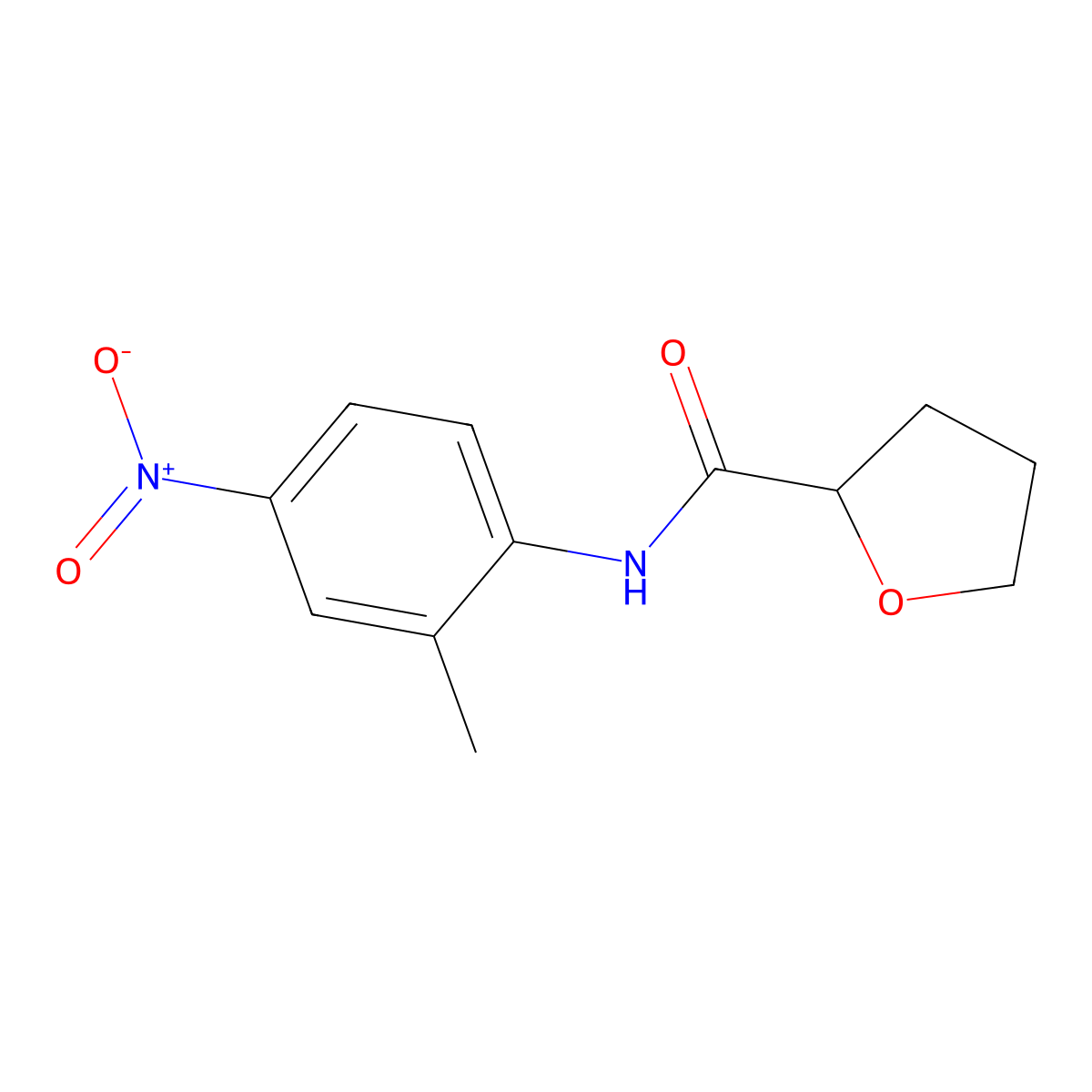N-(2-methyl-4-nitrophenyl)oxolane-2-carboxamide molecular structure, CAS 546072-35-9