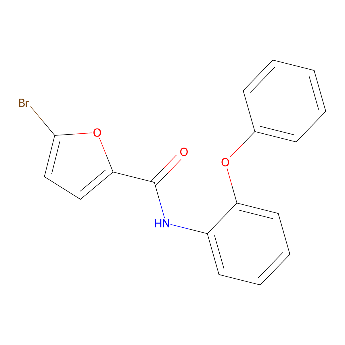 5-bromo-N-(2-phenoxyphenyl)furan-2-carboxamide molecular structure, CAS 546072-42-8