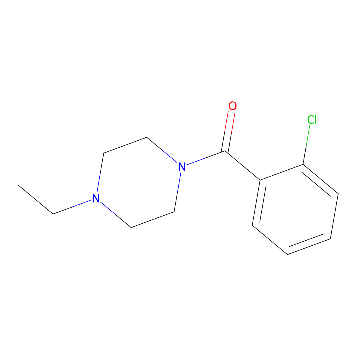 (2-Chlorophenyl)-(4-ethylpiperazin-1-yl)methanone molecular structure, CAS 546074-88-8