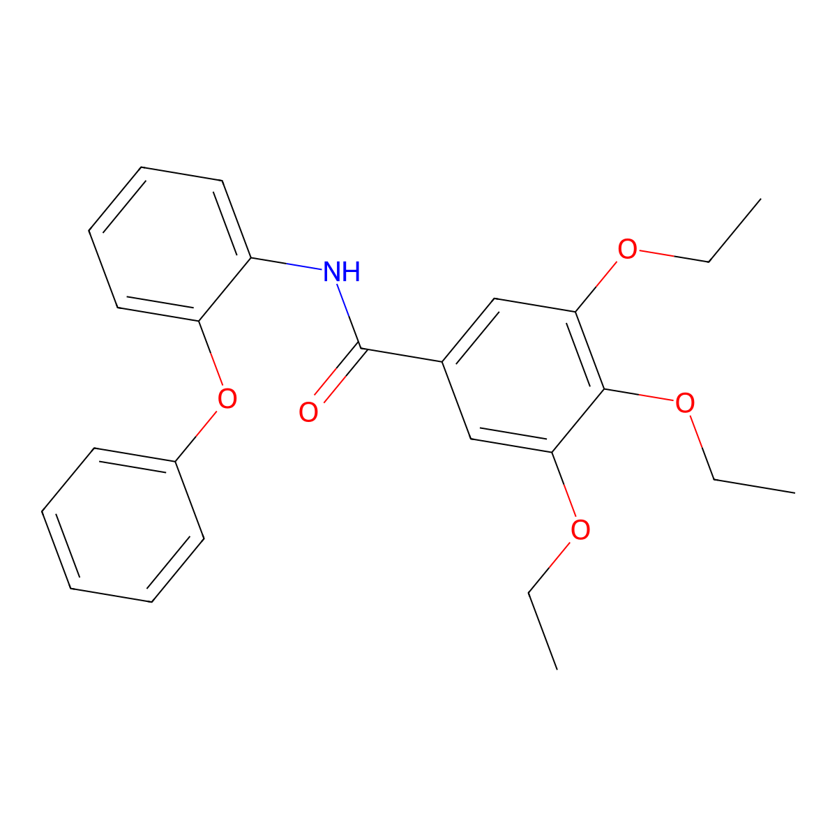 3,4,5-triethoxy-N-(2-phenoxyphenyl)benzamide molecular structure, CAS 546075-31-4