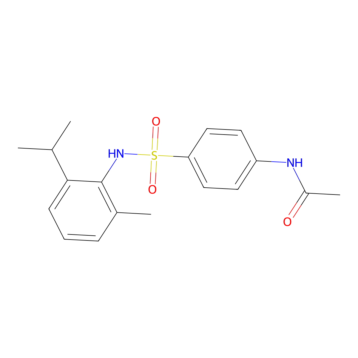 N-[4-[(2-methyl-6-propan-2-ylphenyl)sulfamoyl]phenyl]acetamide molecular structure, CAS 546076-57-7