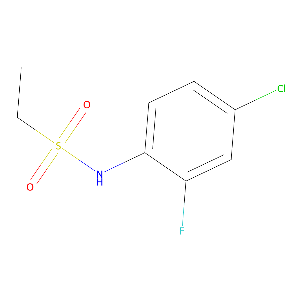 N-(4-chloro-2-fluorophenyl)ethanesulfonamide molecular structure, CAS 546077-23-0
