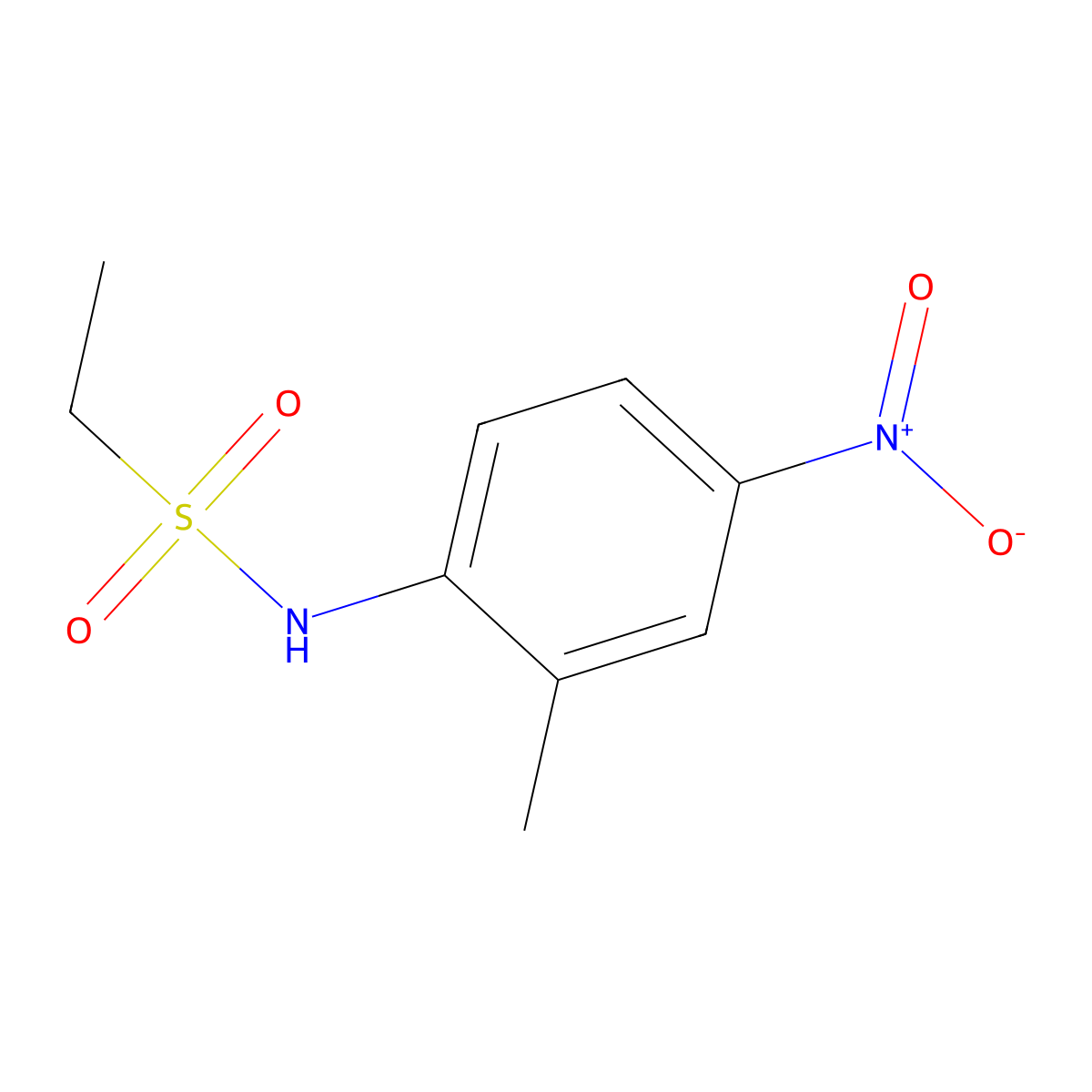 N-(2-methyl-4-nitrophenyl)ethanesulfonamide molecular structure, CAS 546077-26-3